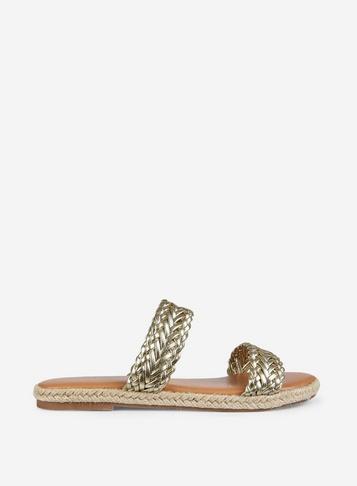 Dorothy Perkins Gold Fleetwood Sandals