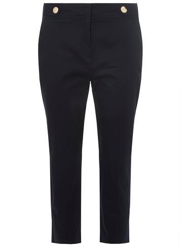 Dorothy Perkins Petite Navy Sateen Trousers