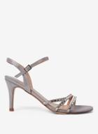 Dorothy Perkins Wide Fit Silver 'suzy' Heeled Sandals