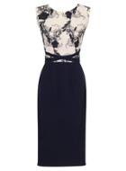 Dorothy Perkins Little Mistress Navy/nude Embroidered Dress