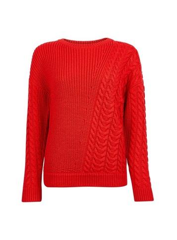 Dorothy Perkins Red Diagonal Cable Jumper
