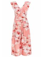 *quiz Coral Sam Faiers Culotte Jumpsuit