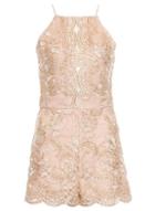 Dorothy Perkins *quiz Nude Embroidered Playsuit