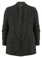 Dorothy Perkins Grey Check Edge To Edge Jacket