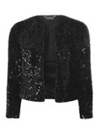Dorothy Perkins Black Sequin Embellished Boxy Jacket