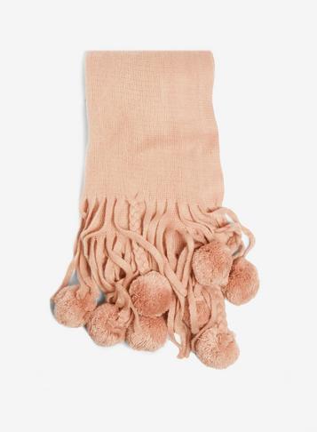 Dorothy Perkins Pink Pom Pom And Plaits Scarf