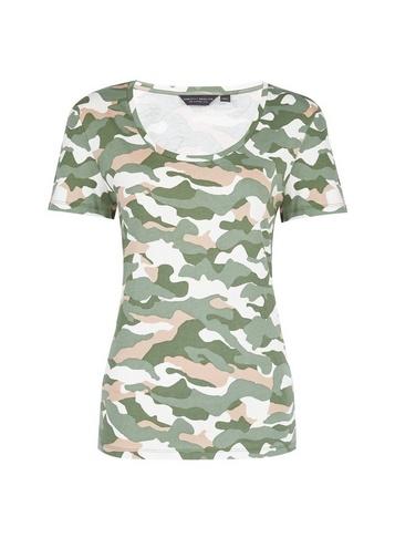 Dorothy Perkins Khaki Camouflage Print Scoop T-shirt