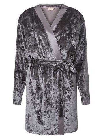 Dorothy Perkins Charcoal Velvet Dressing Gown
