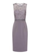 Dorothy Perkins *little Mistress Mink Floral Embroidered Bodycon Dress