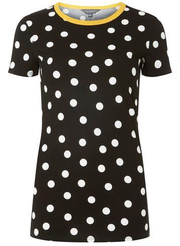 Dorothy Perkins *tall Black Spot Print T-shirt