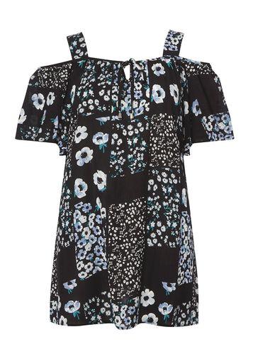 Dorothy Perkins Black Floral Patchwork Tunic