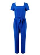 Dorothy Perkins Cobalt Blue Square Neck Belted Jumpsuit
