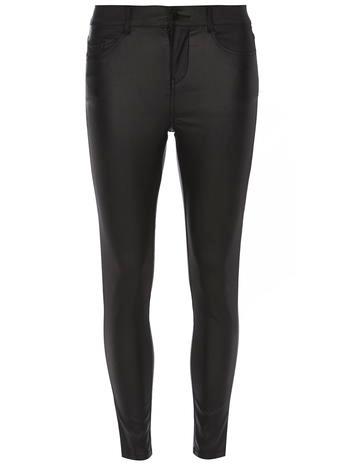 Dorothy Perkins Petite Black Coated 'frankie' Jeans