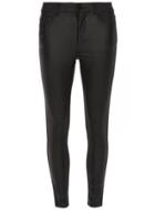 Dorothy Perkins Petite Black Coated 'frankie' Jeans
