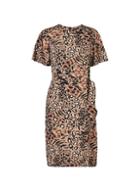 Dorothy Perkins Leoaprd Print Tie Side Pencil Dress