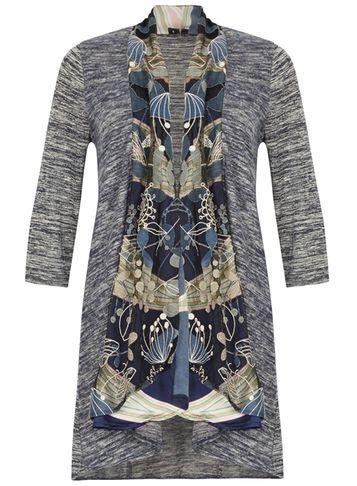 Dorothy Perkins *izabel London Multi Navy Print Cardigan