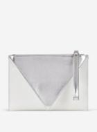 Dorothy Perkins Silver Panel Wristlet Clutch Bag