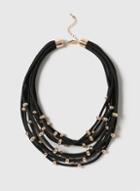 Dorothy Perkins Black Multirow Bead Necklace