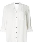 Dorothy Perkins Ivory Notch Neck Roll Sleeve Shirt