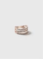 Dorothy Perkins Rose Gold Rhinestone Cut Out Ring