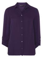Dorothy Perkins Purple Tab Roll Sleeve Shirt
