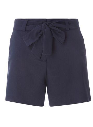 Dorothy Perkins Navy Crepe Tie Shorts