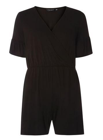 Dorothy Perkins Black Wrap Playsuit