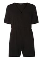 Dorothy Perkins Black Wrap Playsuit