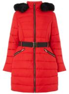 Dorothy Perkins Red Jacquard Padded Coat