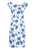 Dorothy Perkins *izabel London Blue Floral Print Bodycon Dress