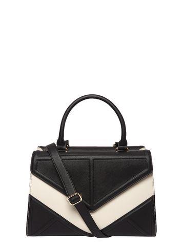Dorothy Perkins Black And Bone Padded Tote Bag