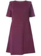 Dorothy Perkins Dp Curve Burgundy Frill Sleeve Skater Dress