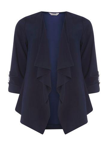 Dorothy Perkins Petite Navy Waterfall Jacket
