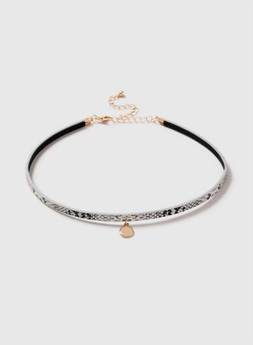 Dorothy Perkins Multi Colour Snake Print Choker Necklace
