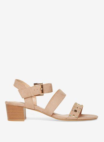 Dorothy Perkins Taupe Samantha Studded Sandals