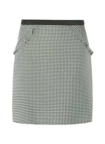 Dorothy Perkins Black Dogtooth Print Ruffle Mini Skirt