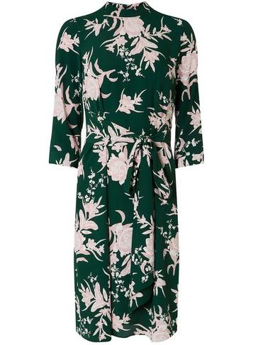 Dorothy Perkins Petite Floral Print Tie Midi Dress