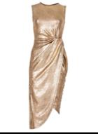 Dorothy Perkins *izabel London Gold Ruched Midi Dress