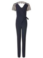 Dorothy Perkins *little Mistress Navy Embellished Jumpsuit