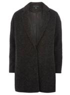 Dorothy Perkins Charcoal Boiled Wool Boyfriend Coat