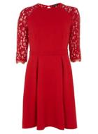 Dorothy Perkins Red Scallop Lace Dress