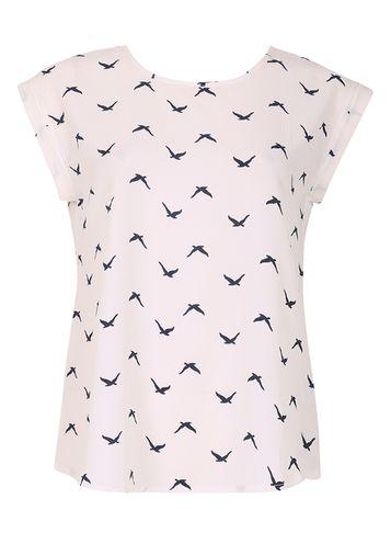 Dorothy Perkins *izabel London White Round Neck Top