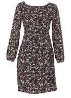 Dorothy Perkins *tenki Brown Full Sleeve Shift Dress