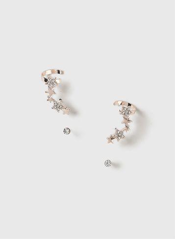 Dorothy Perkins Gold Star Climber Ear Cuffs