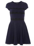 Dorothy Perkins Navy Stripe Lace Dress