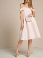 Dorothy Perkins *chi Chi London Pink Petite Bardot Midi Dress
