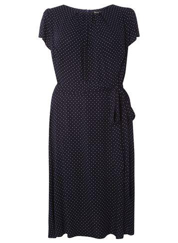 Dorothy Perkins *billie & Blossom Curve Navy Pinspot Dress