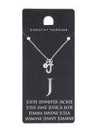 Dorothy Perkins J Initial Necklace