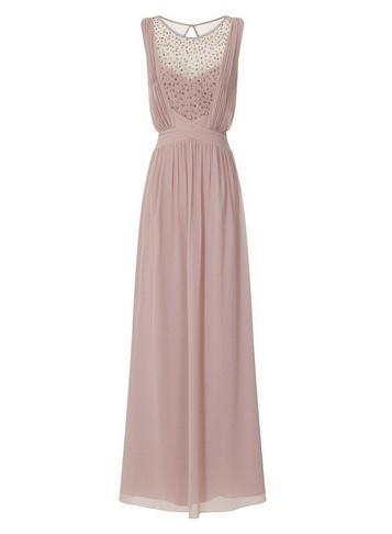 *little Mistress Pink Pearl Embellished Maxi Dress