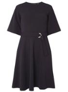 Dorothy Perkins Navy D-ring Fit And Flare Dress